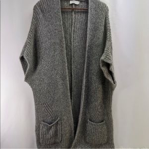 Beautiful Alpaca Wool Knit Open Cardigan SZ M